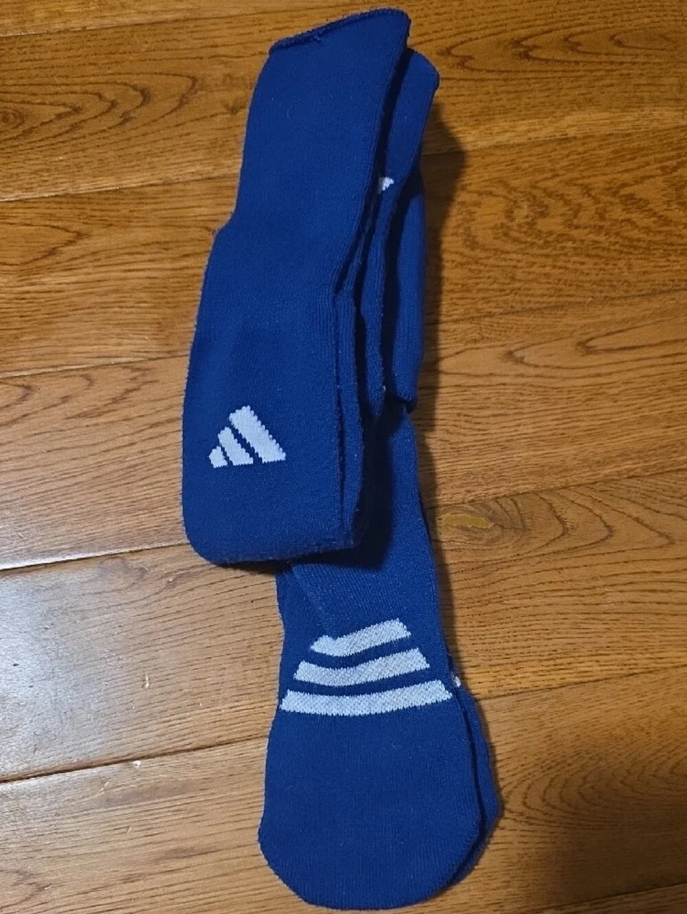 adidas Royal Blue Boy's Knee-High Athletic/Shin Guard Soccer 2-Pack of Socks